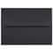 JAM Paper A7 Black Linen Silver Foil Lined Invitation Envelopes